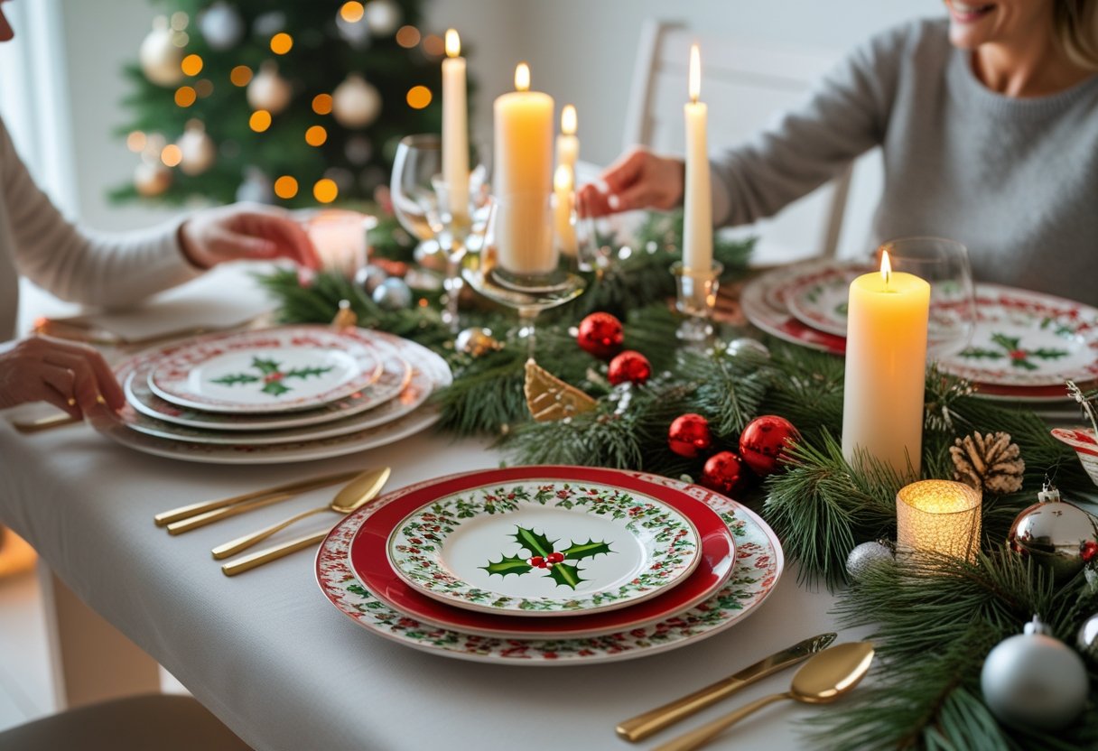 Saadan daekker du det perfekte julebord med juletallerkner til julebordet